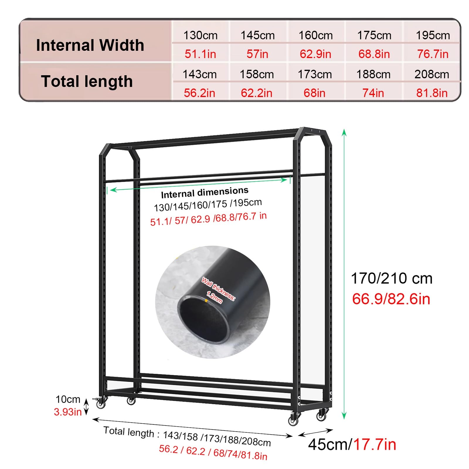 Commercial Car Wrap Display Rack Adjustable Fabric Cart with Hanging Rod for Retail Stores, Car Shops, Studios, Holds Multiple Rolls