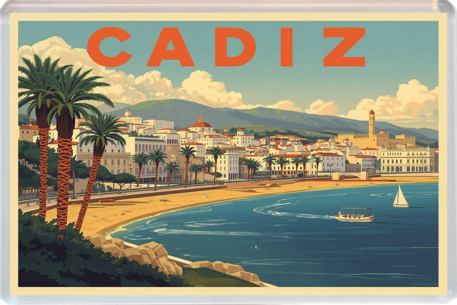 Cadiz - Spain - Jumbo Artistic Fridge Magnet 96 x 67mm BBSFHM3506
