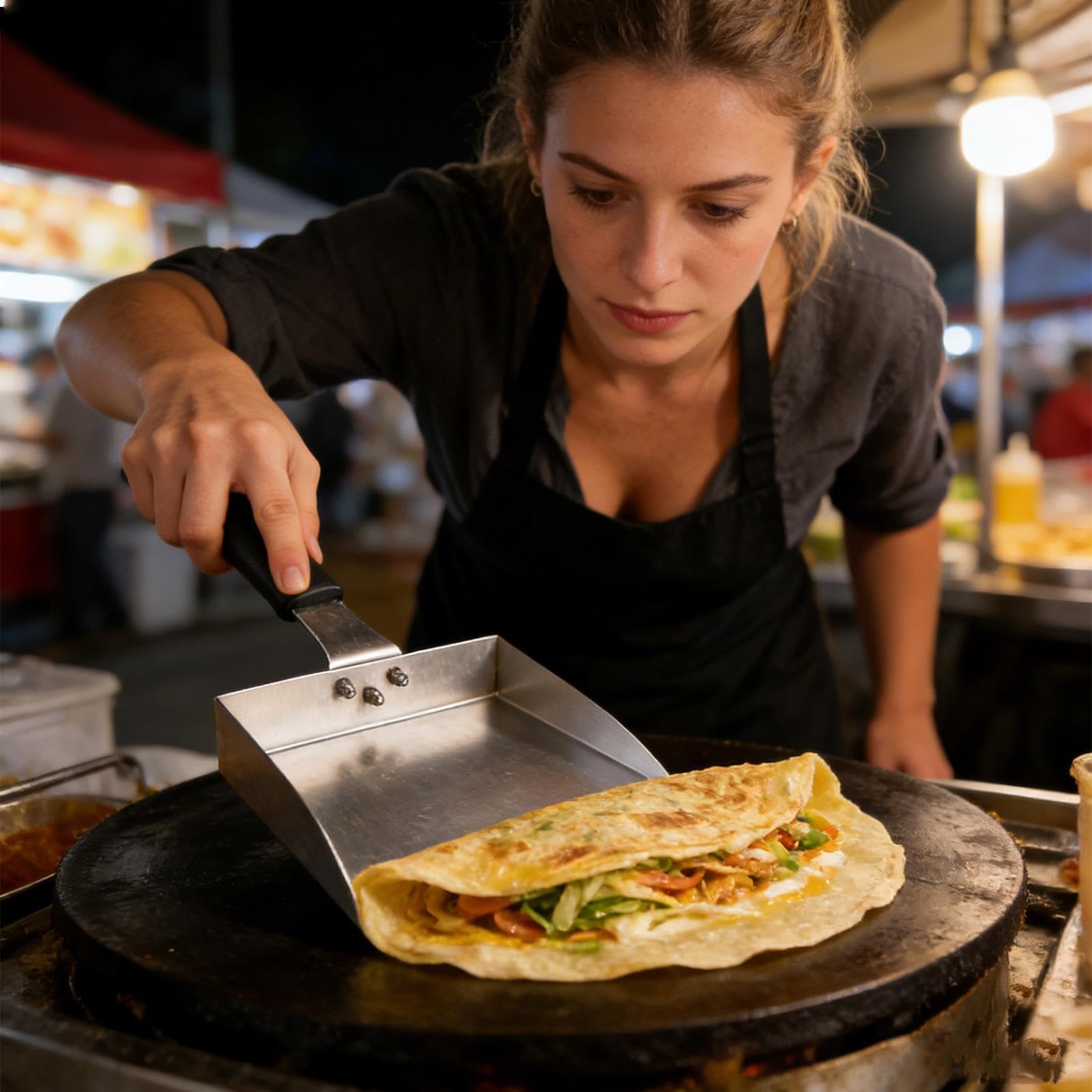 Espátula Grande Para Plancha De Cocina Pala En Forma De Cuchara Para