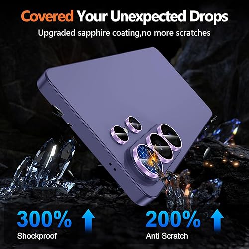 Vista 1191 de para Samsung Galaxy Z Flip 7 Protector de Lente de Cámara, Cubierta de Lente de Vidrio Templado con Anillo de Metal Individual, [Fuerte Adhesión] 1