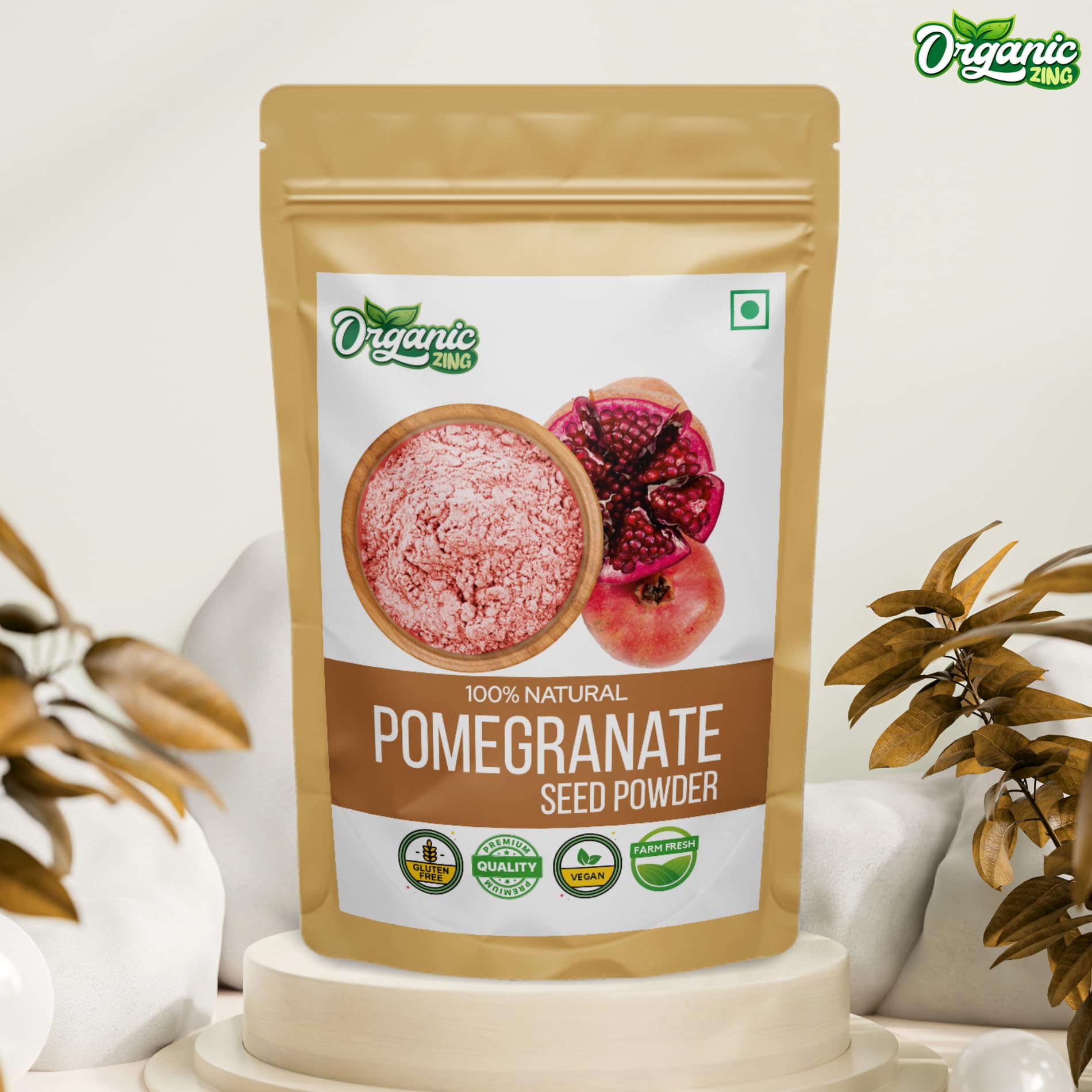 Organic Zing Natural Pomegranate Seed Powder | Plant-Based Superfood | Vegan, Gluten-Free, Farm Fresh | 454g — Amazon image 2