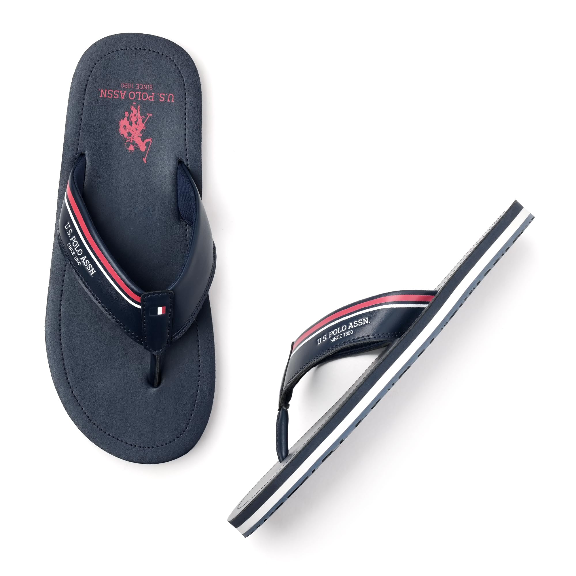 U.S. Polo Assn. NESTA Grey Flip Flops - Image 1