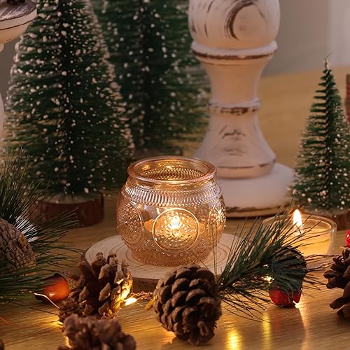 Miniatura 4 de 12 Pcs Gold Votive Candle Holder- Gold Tea Light Candle Holders for Table Centerpieces, Votive Holders Tea Candle Holders for Wedding, Bridal