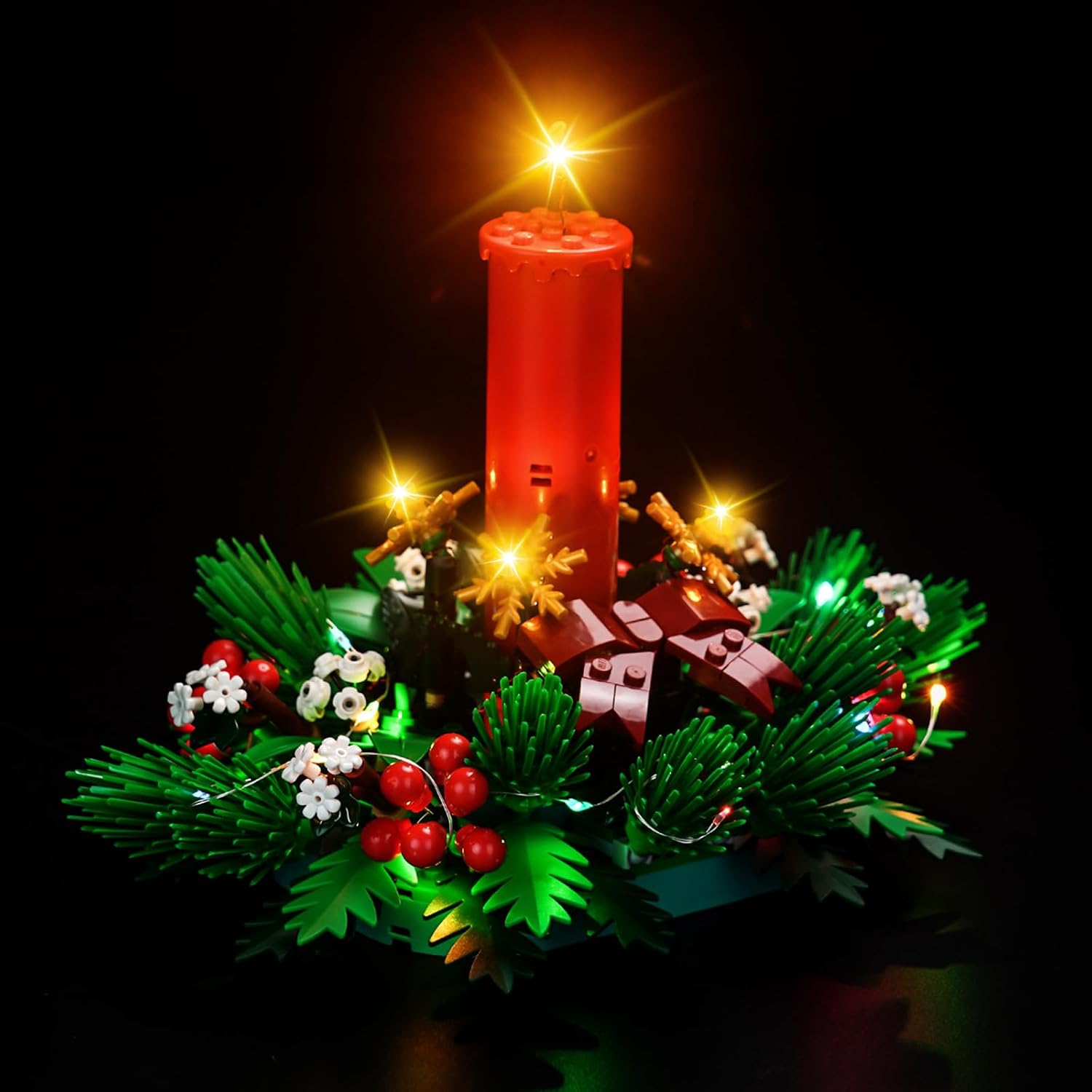 Upgraded Led Light Kit Compatible with Lego Christmas Table Decoration Building Set, Lights Decoration Compatible with Lego 40743 (Model Not Included)