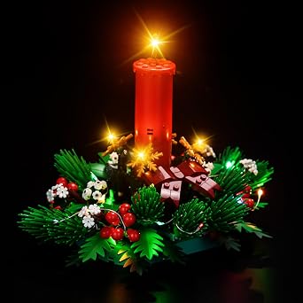 Upgraded Led Light Kit Compatible with Lego Christmas Table Decoration Building Set, Lights Decoration Compatible with Lego 40743 Model Not Included