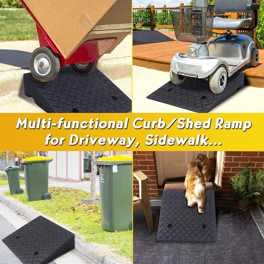 Rampa Di Soglia Porta Rampa Di Carico Portatile Rampe Per Marciapiede Antiscivolo Altezza 4cm-13cm Rampe Per Sedia A Rotelle Per Auto Vialetto Moto Banchina Di Carico(100x25x4cm)