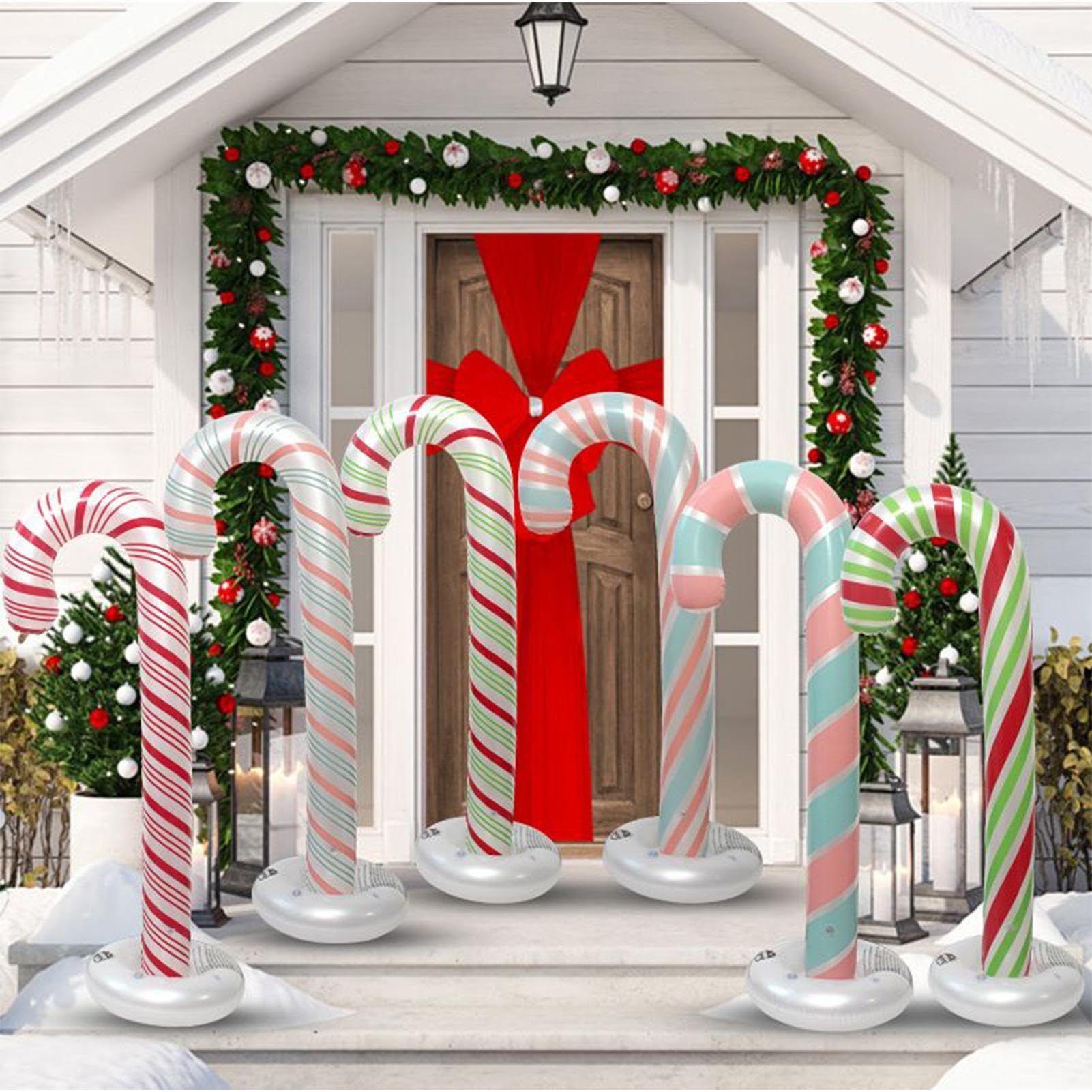 Weihnachts Aufblasbare Garten Dekorationen 130 cm Zuckerstangen Ornament