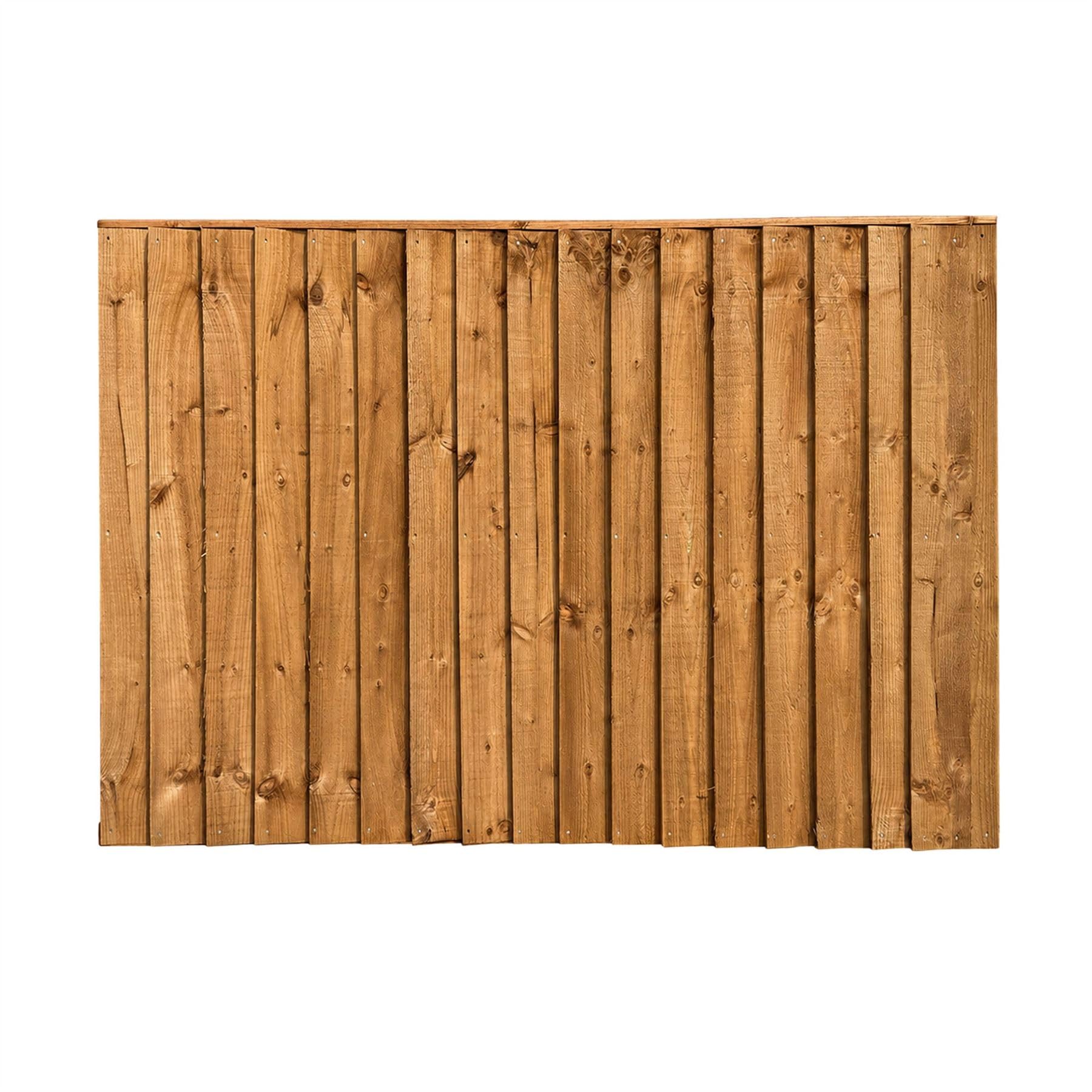 Snowdon Timber, Treated Brown Feather Edge Fence Panel, (W) 1828mm x (H) 1200mm, Garden Fencing