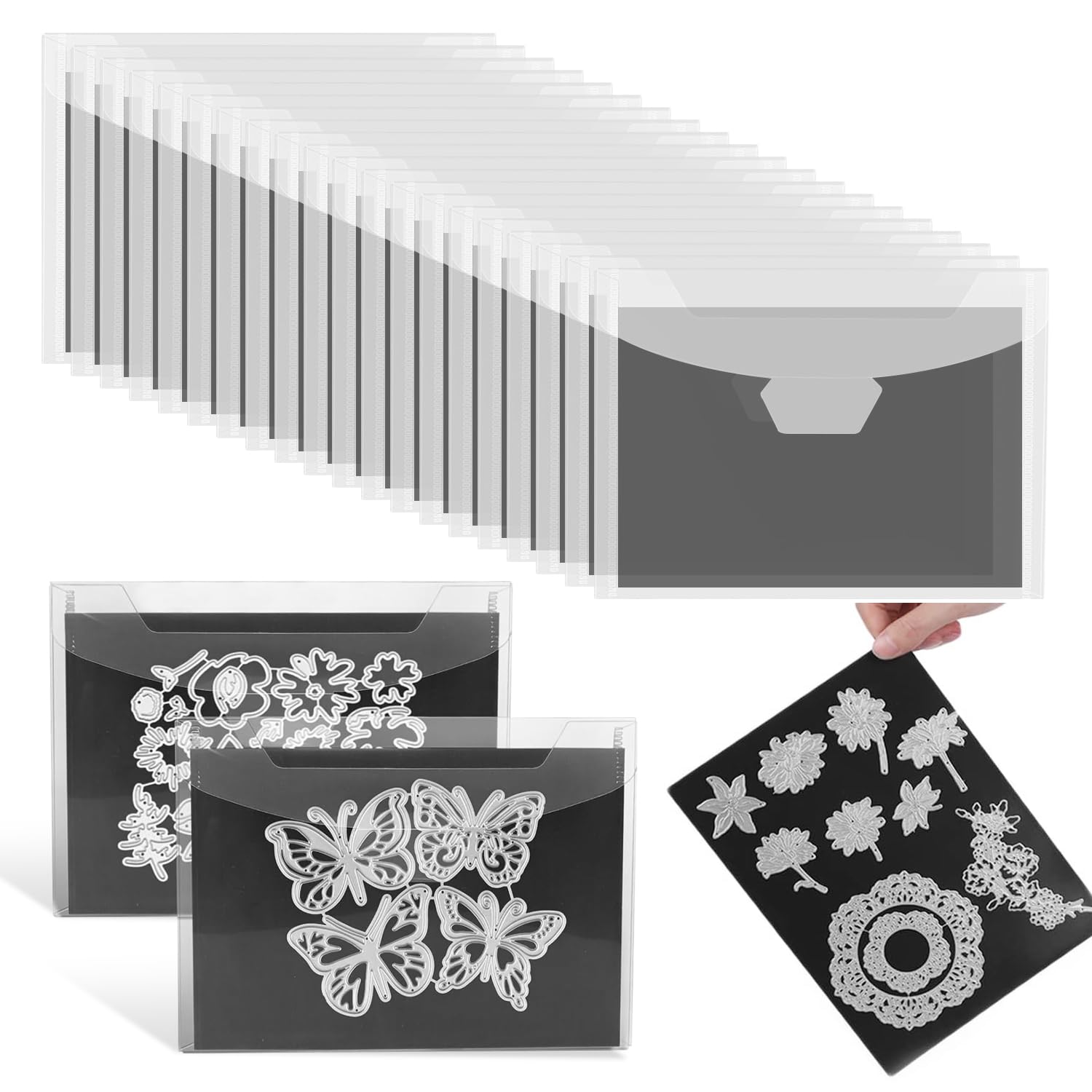 36 Stück Magnetfolie Selbstklebend Magnetplatte Magnetpapier Selbstklebende Magnetfolie Magnetplatte Selbstklebend Stanzschablonen Aufbewahrung für Schablonen Briefmarken Karten usw