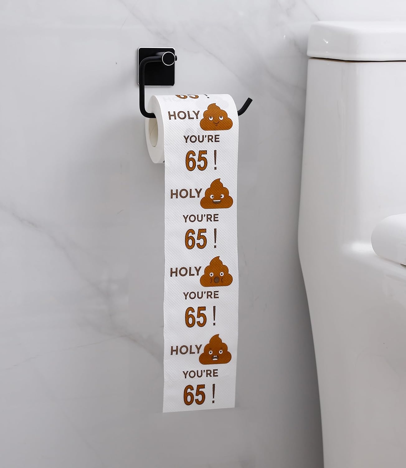 Happy 65th Birthday Toilet Paper Roll 3-Ply Funny Birthday Gifts for Men and Women Novelty for Birthday Party Decorations 65 Party Supplies (65th Years)