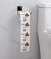 Vista 3 de Rollo de papel higiénico de feliz cumpleaños 65 de 3 capas, divertidos regalos de cumpleaños para hombres y mujeres, novedad para decoraciones