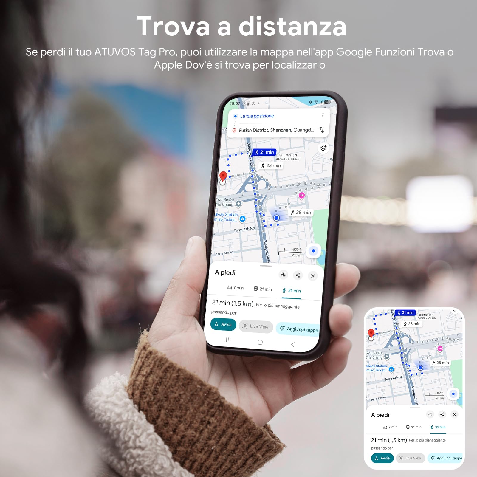 ATUVOS Air Tag Card Pro per Android & iOS, Dual System Ricaricabile Wallet Tracker Funziona con Google Funzioni Trova o Apple Dov'è APP, Smart Localizzatore per Portafoglio, Borse, Thin 1.6mm 2 Pezzo