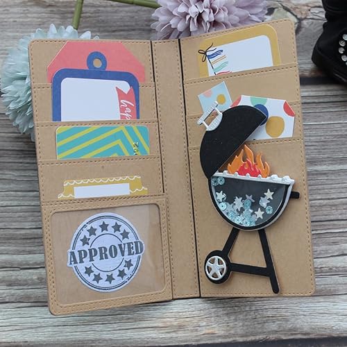 Miniatura 3 de KSCRAFT Plantillas de troqueles de corte de metal para cartera de hombre nuevo para álbumes de recortes, decoración en relieve DIY tarjeta de papel