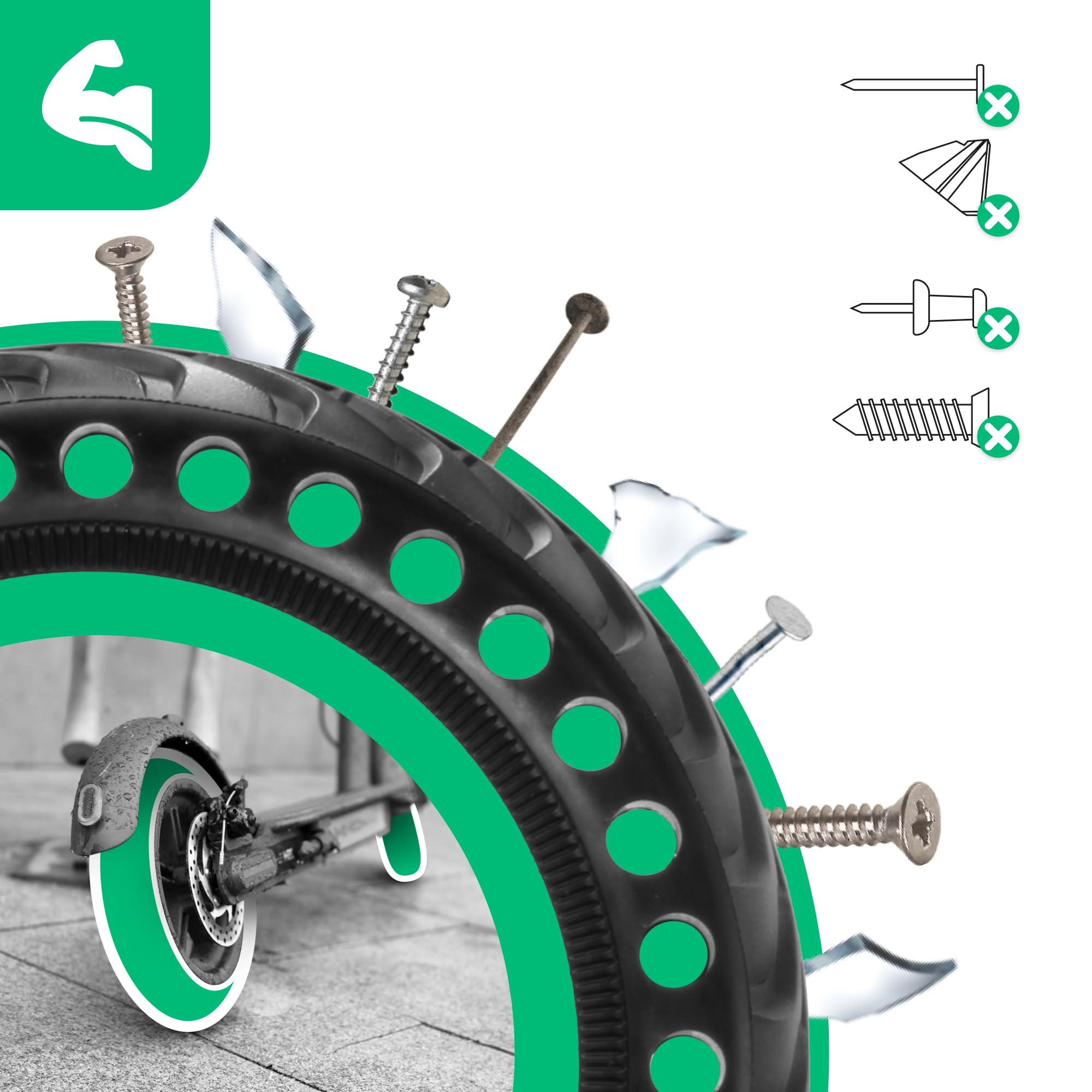 ANSENI Pneu Plein Xiaomi M365, 1s, Essential, Pro, Pro2 Roue Trottinette Electrique Pneu de