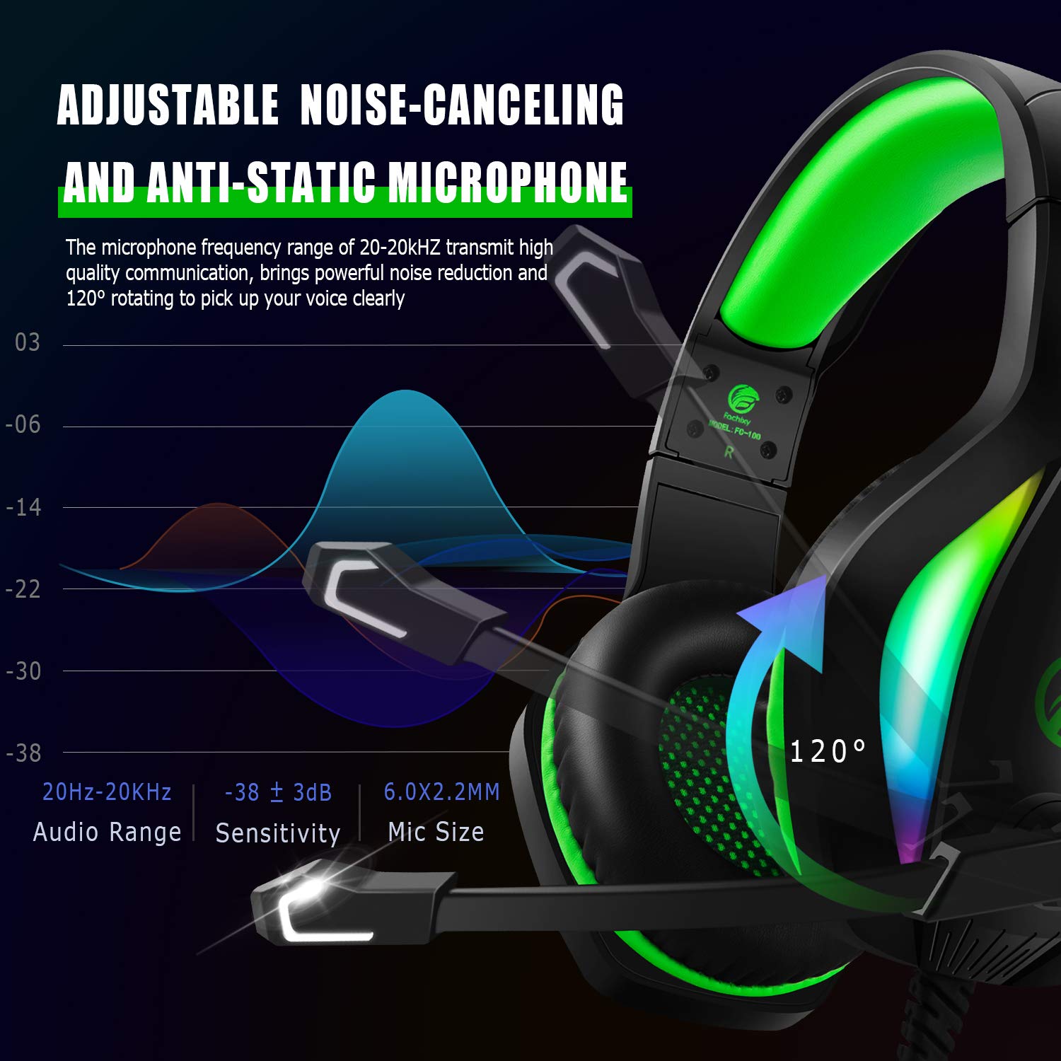 Cuffia Gaming FC100 – Suono Avvolgente, Microfono Chiara E Design Leggero Per PS5, PS4, PC, Xbox, Switch