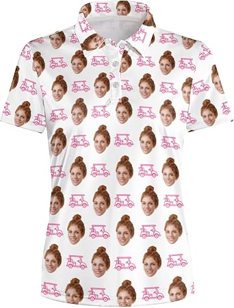 Womens Golf Shirt Funny Polo Shirts Golf Outfits Shirts Collared Printed Tennis Tops Ladies Golf Shirts Golf Gift