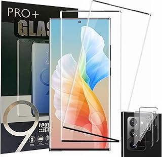 For Samsung Galaxy Note 20 Ultra Screen Protector Tempered Glass + Camera Lens Protector[2+2 pack] [3D Curved Edge] [9H Hardness] [Bubble Free] Case Friendly Easy Installation for Samsung Galaxy Note 20 Ultra