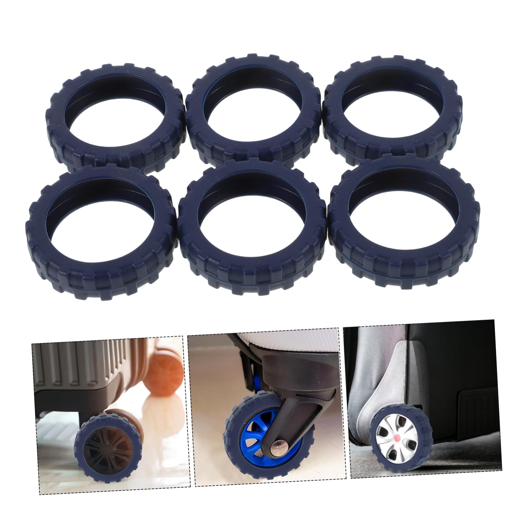SHERCHPRY 40 Piezas Protector De Rueda De Equipaje Protector De Pies De Maleta De Rueda De Maleta Cubiertas De as De Equipaje Cubierta De Pies De Gel De Sílice