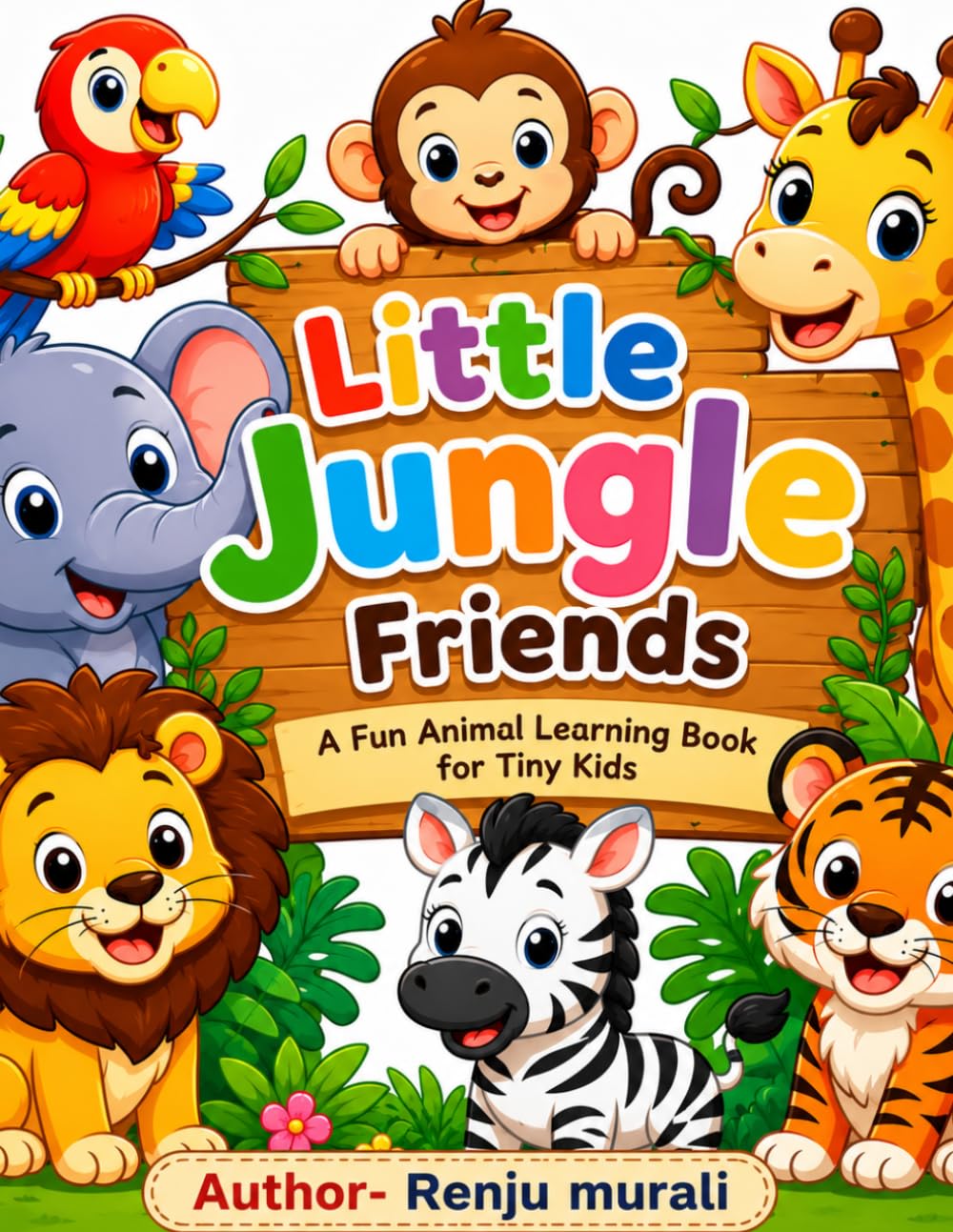 Little Jungle Friends: A Fun Animal Learning Book for Tiny Kids