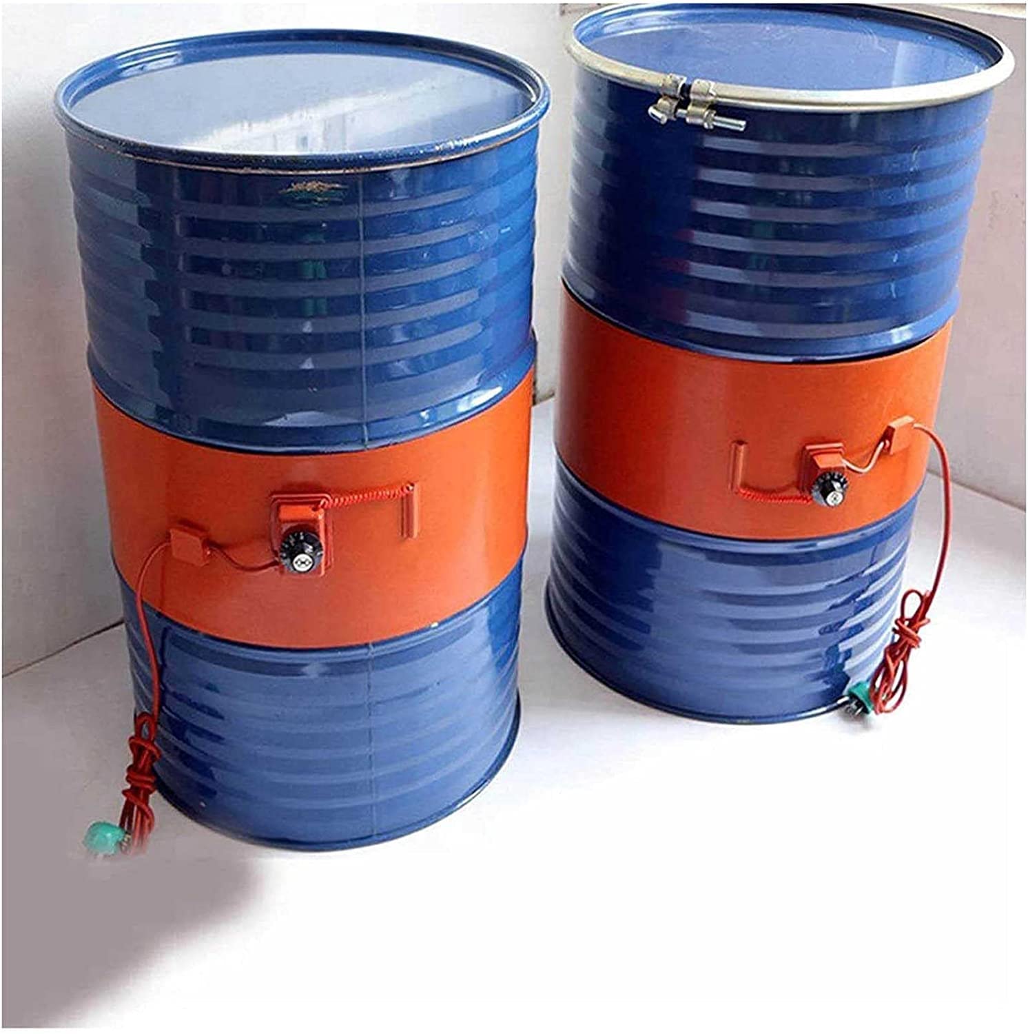 riscaldatore per fusti di olio in metallo Riscaldatore per fusti di olio in metallo, involucro termico per fusti in metallo, cuscinetto riscaldante in silicone resistente con termostato rotante rego