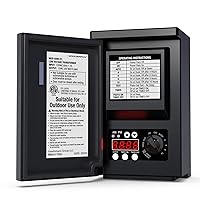 Vista 1 de GOODSMANN Transformador de bajo voltaje de 200 vatios con temporizador, sensor de ojos fotográficos y protector contra el clima para iluminación