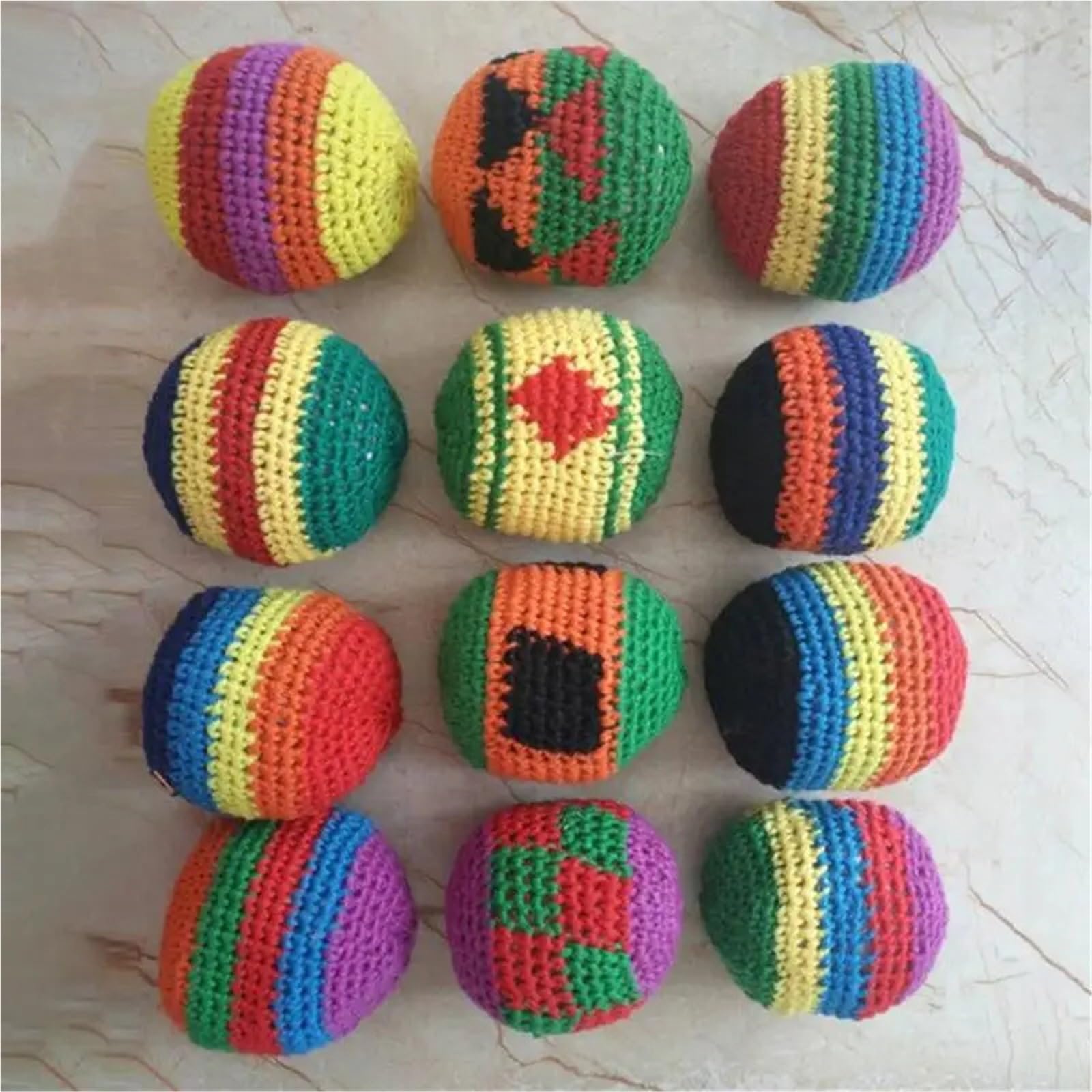 Handgemachte Footbags Soft Handmade Sacks for Footbag Juggling Balls Outdoor Toy Safe and Durable for Camping(5pcs)