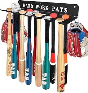 Amazon.com: Baseball Softball Bat-Caddy Rack Hanger Organizer Equipment ...
