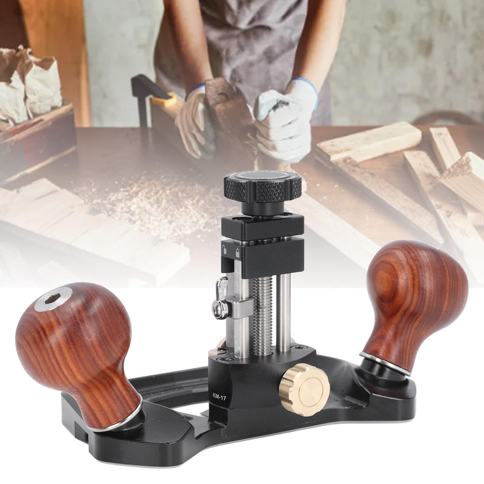 Ręczne Narzędzie do Obróbki Drewna Router Plane, Doskonała, Regulowana Końcówka do Strugania ze Stopu Aluminium, Strugarka Ręczna Stołowa o Szerokim Zastosowaniu do Tuningu