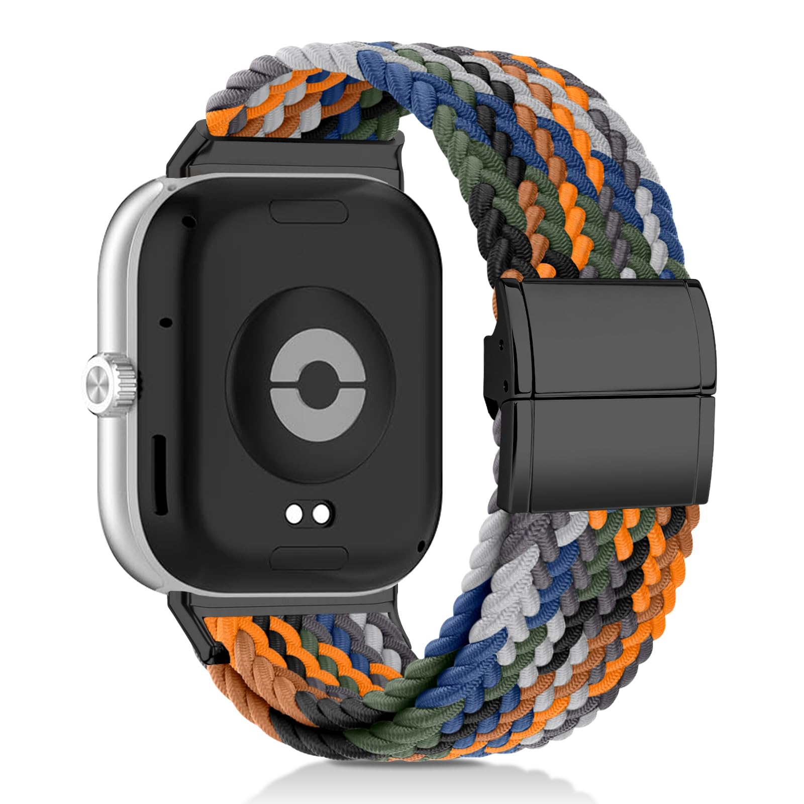 Zspoly Geflochtenes Armband Kompatibel mit Xiaomi Smart Band 9 pro armband/Xiaomi Smart Band 8 pro Armband/Xiaomi Redmi Watch 5/4, Nylon Magnetisch Stoff Elastisches Sport Ersatzband für Herren Damen