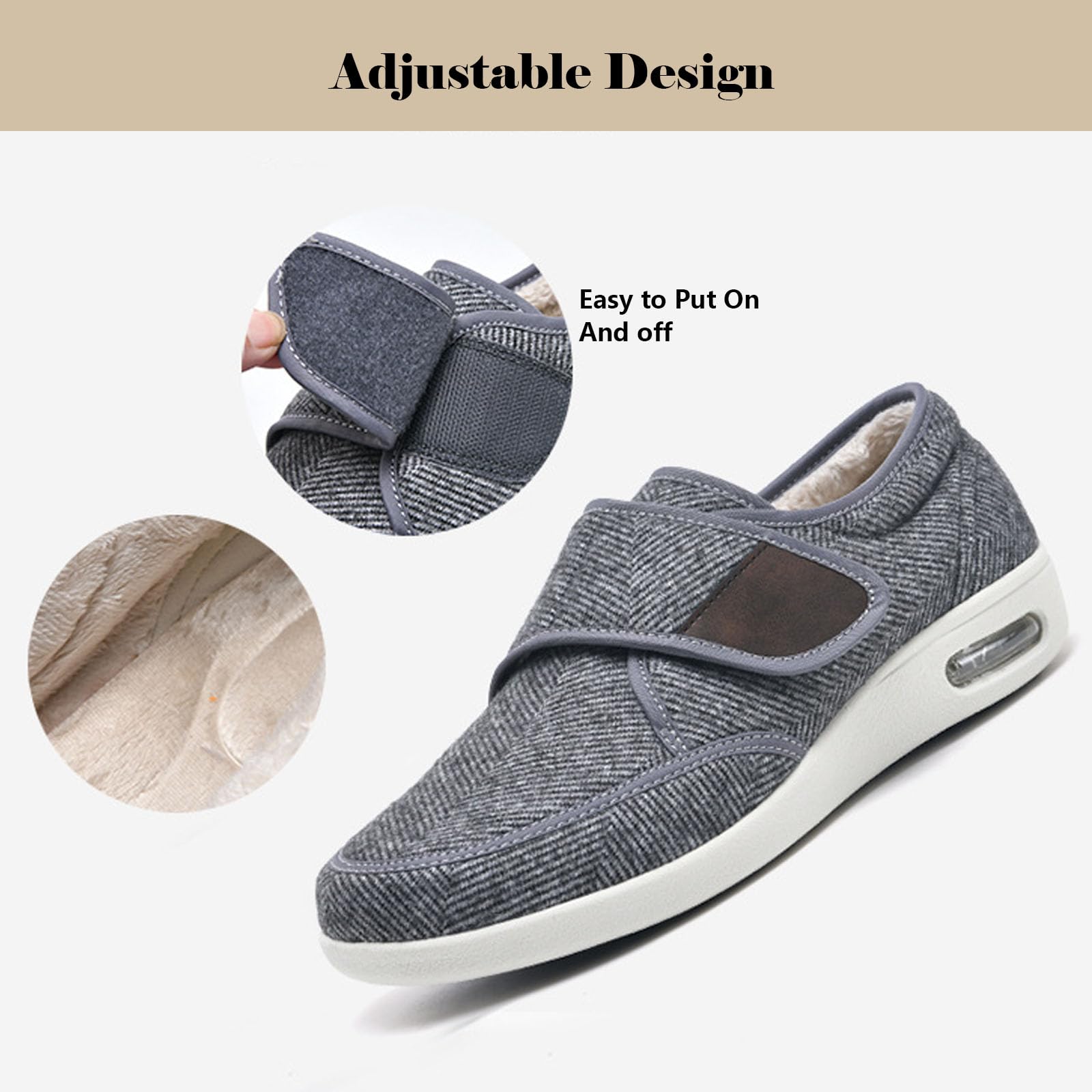 Uomo Scarpa Ortopedica,Caldo Inverno Sportive da Ortopediche Eversione del Pollice Comfort Regola Le Scarpe da Passeggio