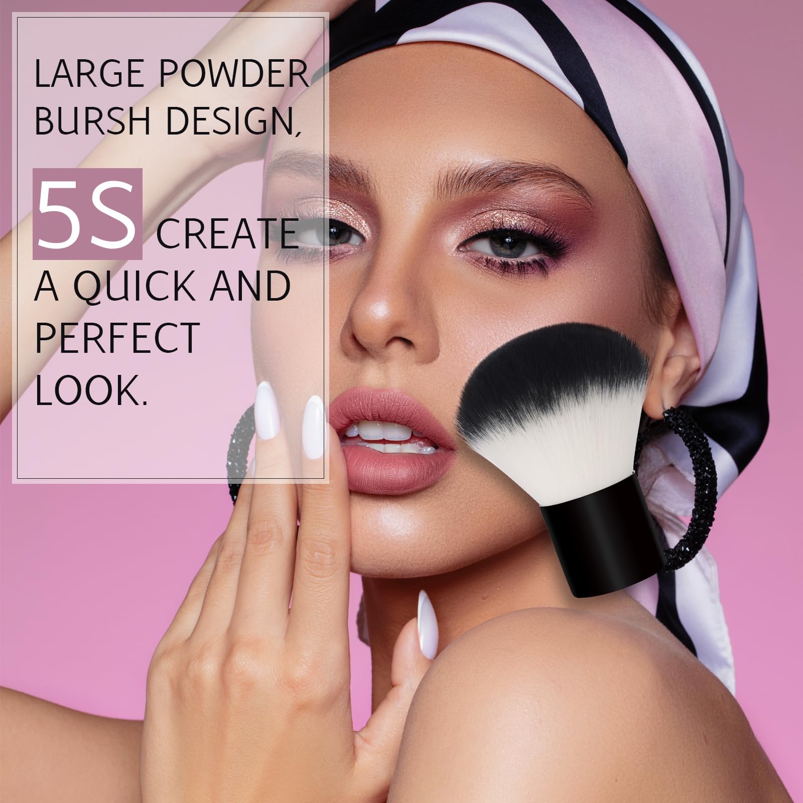 Powder Stippling Snapklik.com : Daubigny Kabuki Face Brush Foundation Blush For Mineral ...