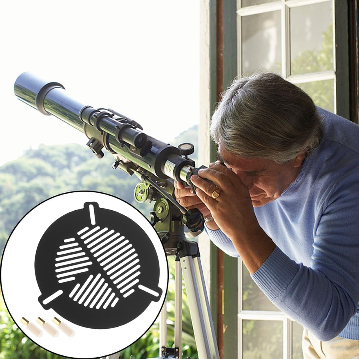 Zerodeko Bahtinov Metal Telescope Focusing Mask 80mm Aperture Astronomical Telescope Focus Accessory for Precision Astrophotography