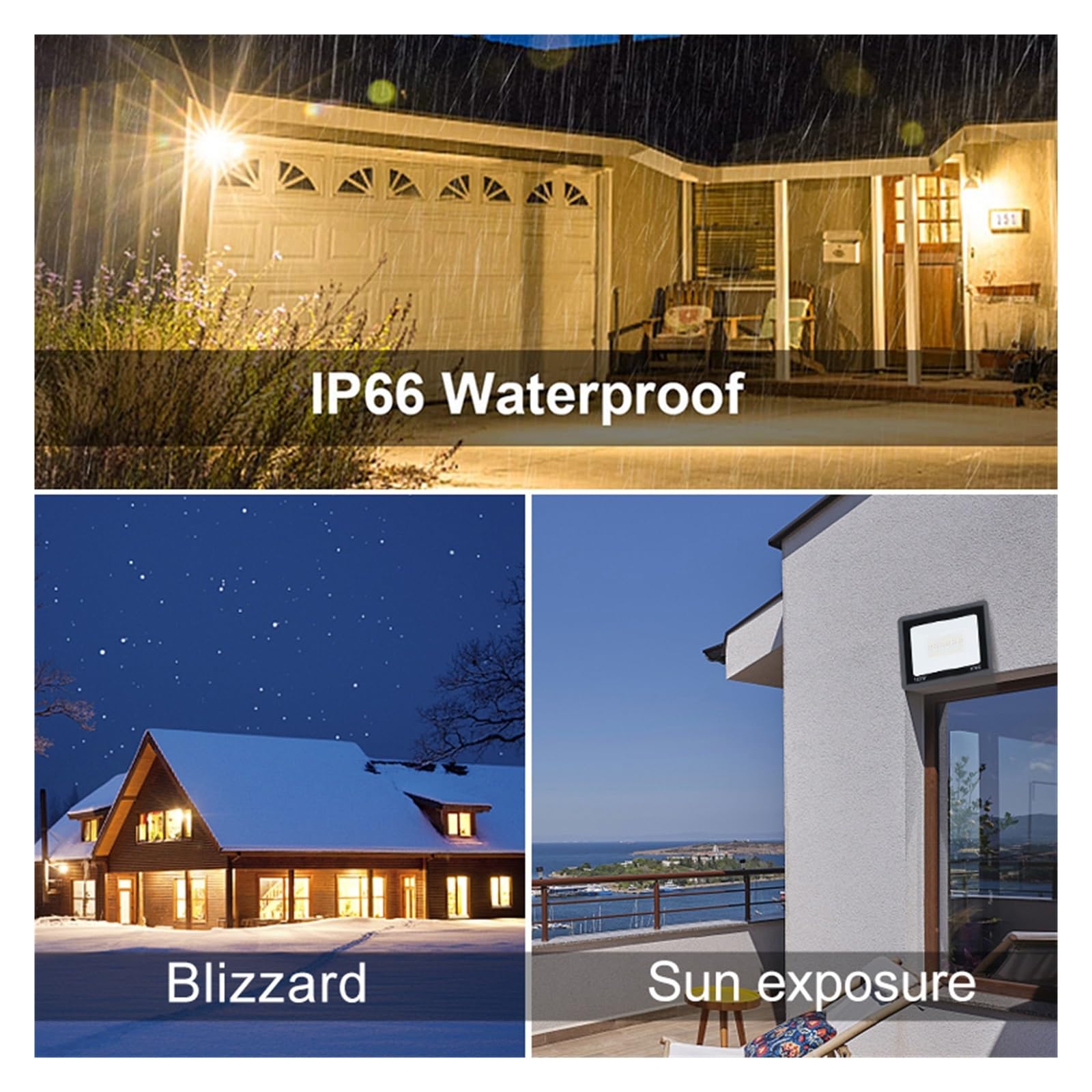 MINING Proiettori per esterni, Proiettore RGB Luci Natalizie Proiettore A Led For Esterni APP Controllo Vocale Illuminazione Esterna A Led For Giardino(50W)