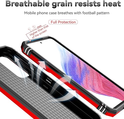 Miniatura 8 de Funda para Samsung Galaxy A54 5G con cubierta deslizante para cámara y protector de pantalla HD grado militar de 16 pies, probada en caídas, soporte