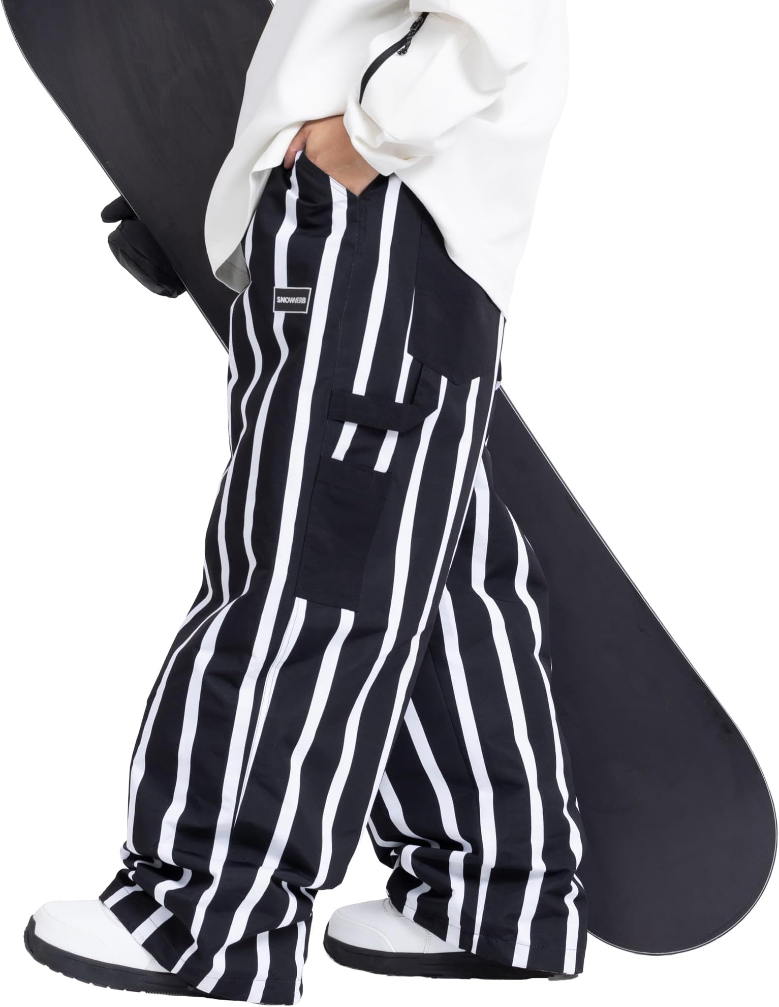 SNOWVERB Women Men Streetwear Snowboard Jeans Waterproof Ski Loose Fit Snowboard Insulated Windproof Baggy Snow Pants