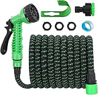Mangueira de Jardim 30 Metros com Pistola 7 Funções - Mangueira Expansível Flexível, Conexões 3/4" e 1/2", Anti-Vazamento, Ideal para Lavar Carro, Plantas e Limpeza