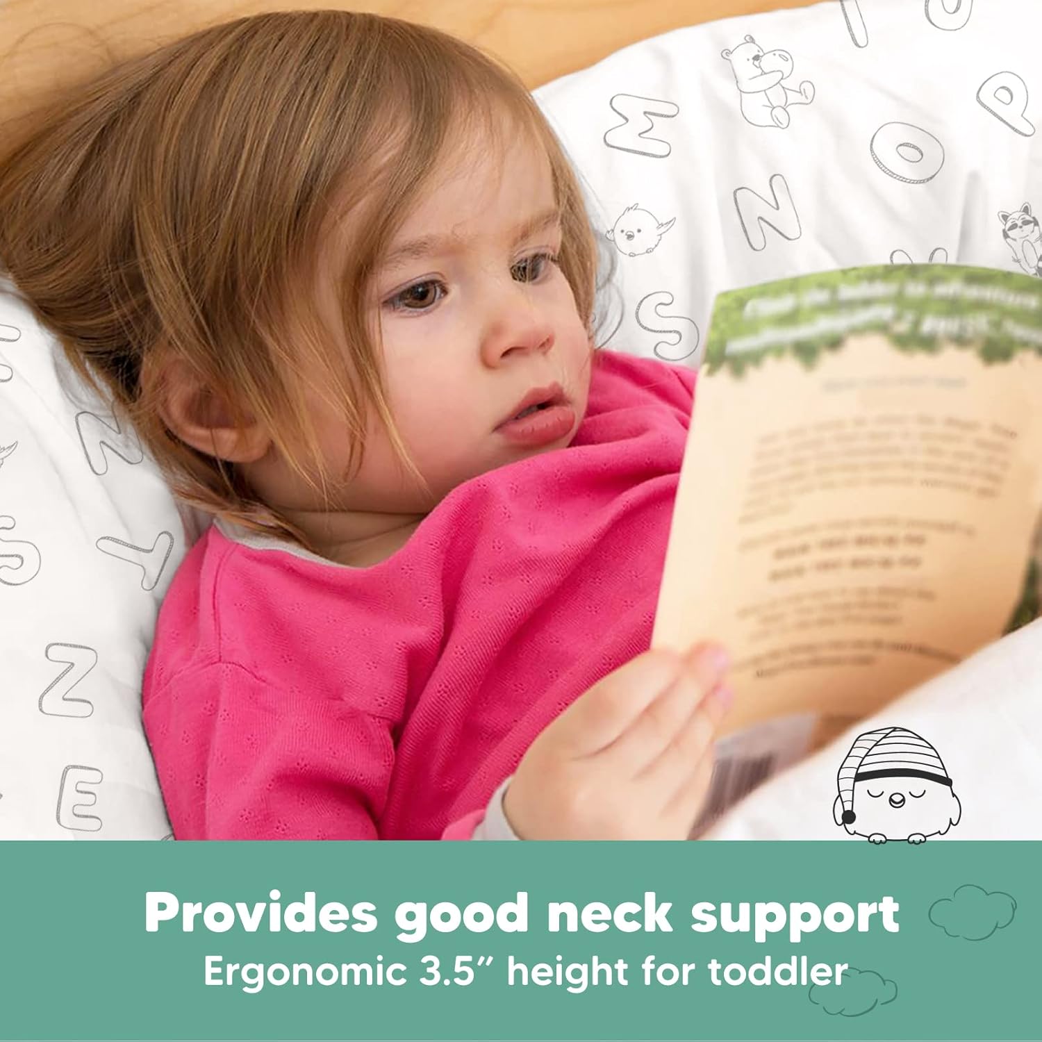 KeaBabies Toddler Pillow with Pillowcase and Jumbo Toddler Pillow with Pillowcase - Soft Breathable Kids Bedding Set for Sleeping, Large Traveling Cushion for Kids