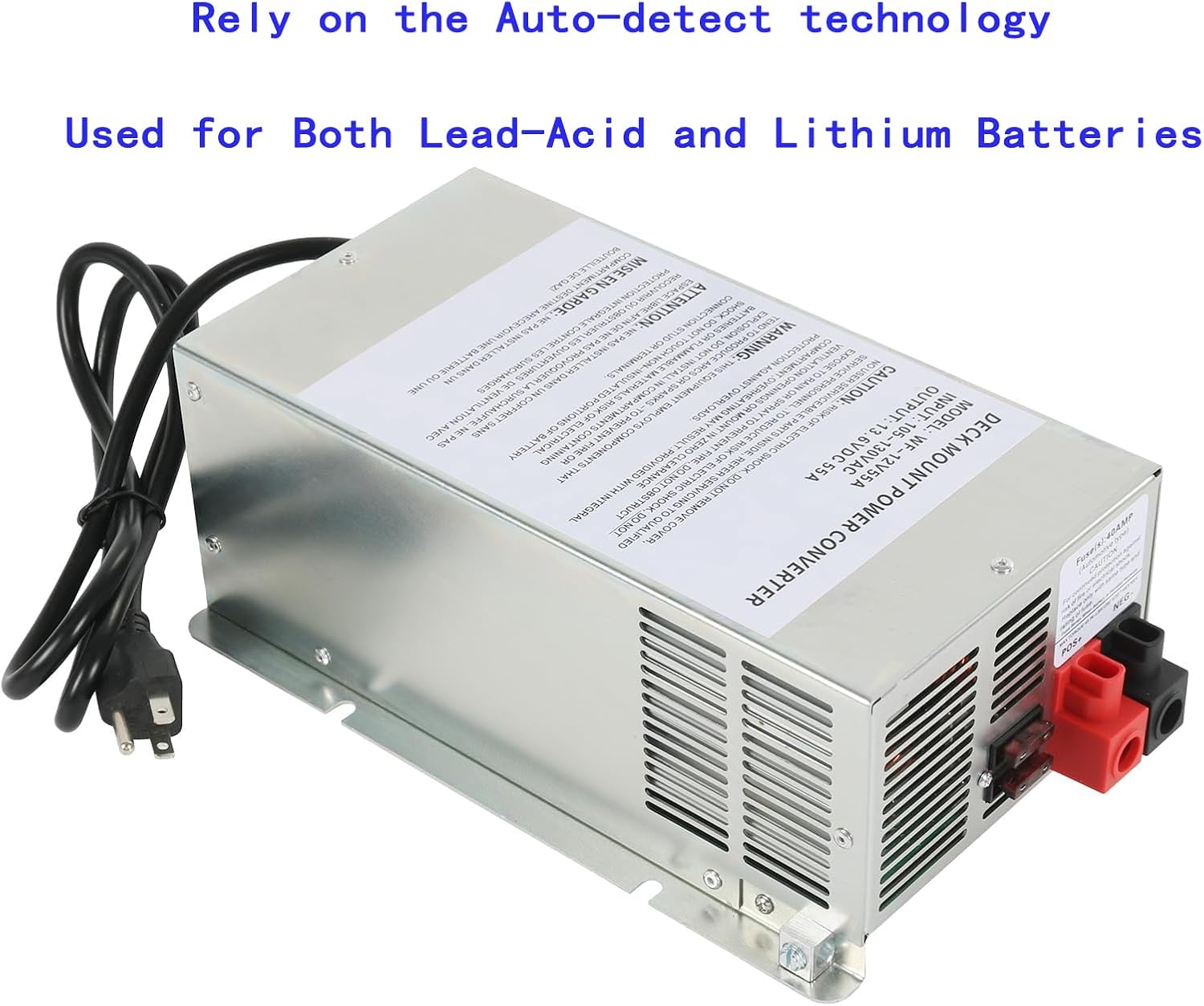 WF-9855 55 Amp Deck Mount RV Power Converter Fit for WF-9855, WF-9855-MBA,WF-9855AN & Other WF-9800 Series Power Converter,Used for Both Lead-Acid and Lithium Batteries