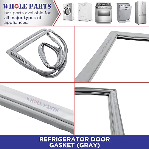 Miniatura 6 de Whole Parts Junta de puerta de refrigerador (tira magnética en el interior, gris) Parte # 241510205 - Reemplazo y compatible con algunos