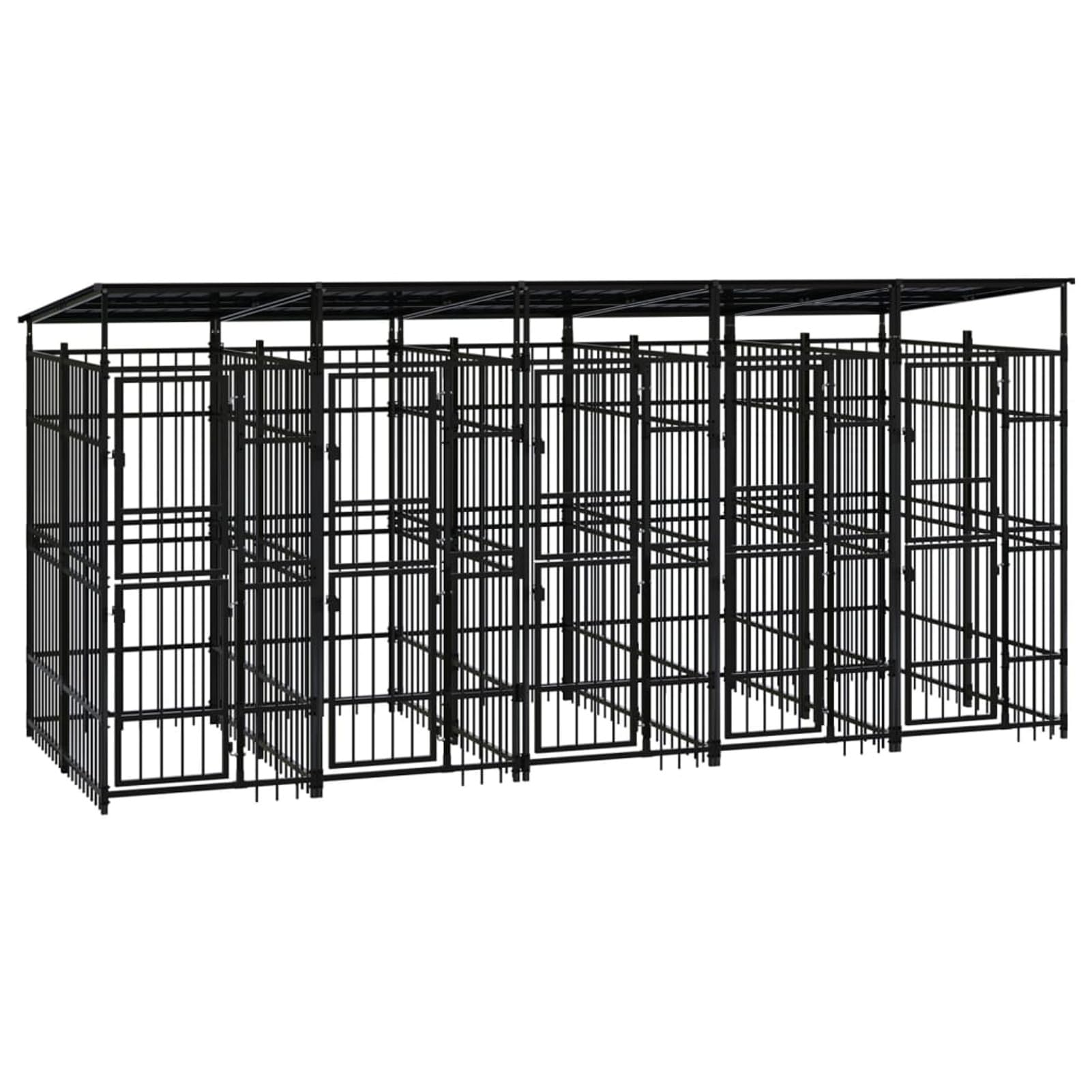 ZEYUAN Perrera de Exterior con Techo de Acero 9,22 m Parque para Perros, Valla Perros, Corralito para Perros, Parque para Perros Cachorros, Corral Perro, Vallado para Perros - 3097950