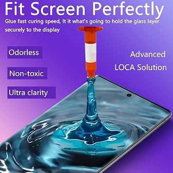Original Samsung Galaxy Note 10 Plus Screen Replacement 6.8 inch 10+ Series Front Glass Repair Kit incl Waterpoof Frame Adhesive,Repair Glue and Lamp Tool Kit(No Digitizer,No LCD) SM-965 Series