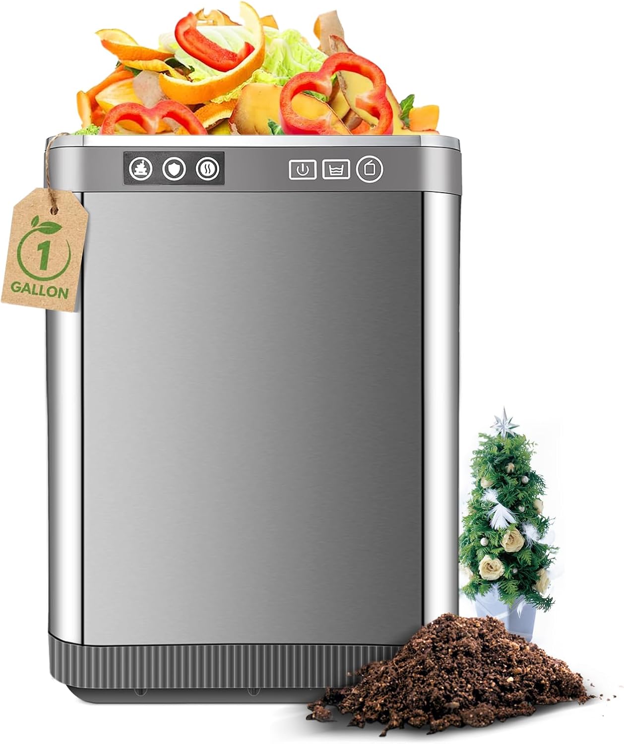 KEEPEEZ Electric Composter, 1Gallon Largest Smart Waste