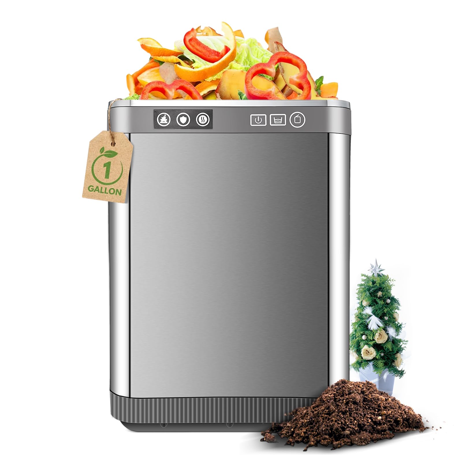 Buy KEEPEEZ Electric Com, 1Gallon Largest Smart Waste Compost Bin