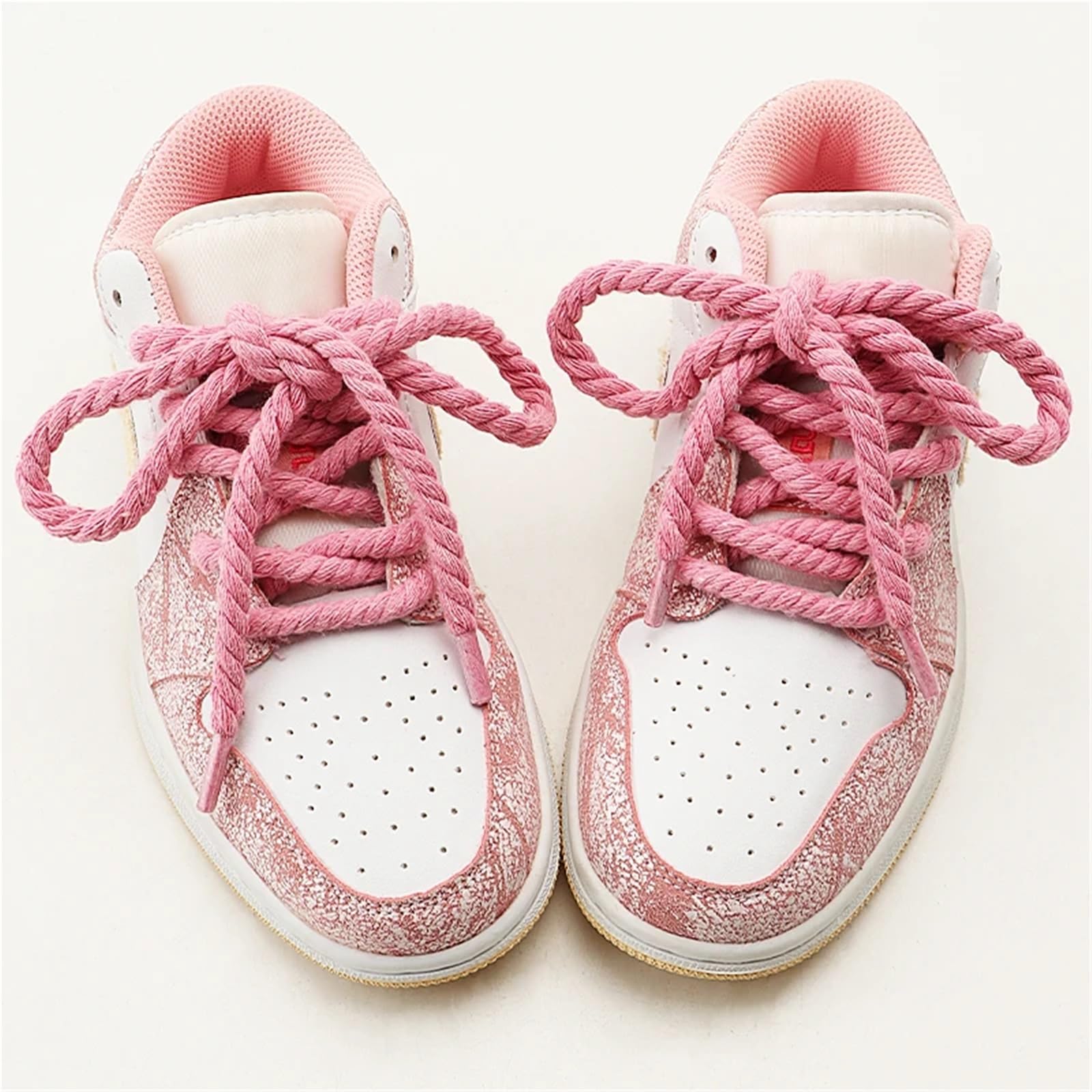Cordones esponjosos 20 Pares Unisex engrosados ​​8 mm de diámetro Cordones de Cuerda de cáñamo de Tres Hilos for Zapatos Casuales
