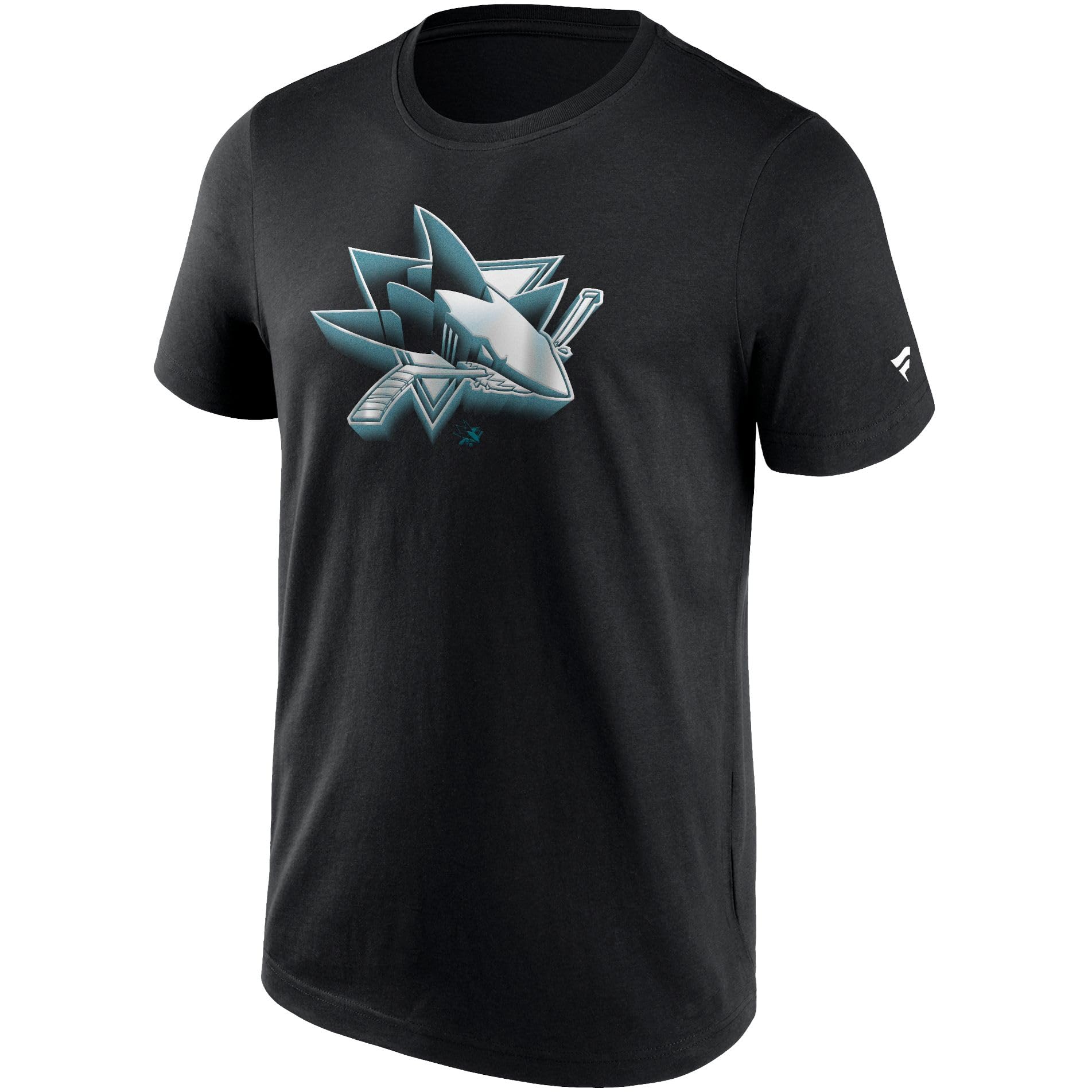 Fanatics Men's San Jose Sharks Nhl Shirt - Chrome Logo - L