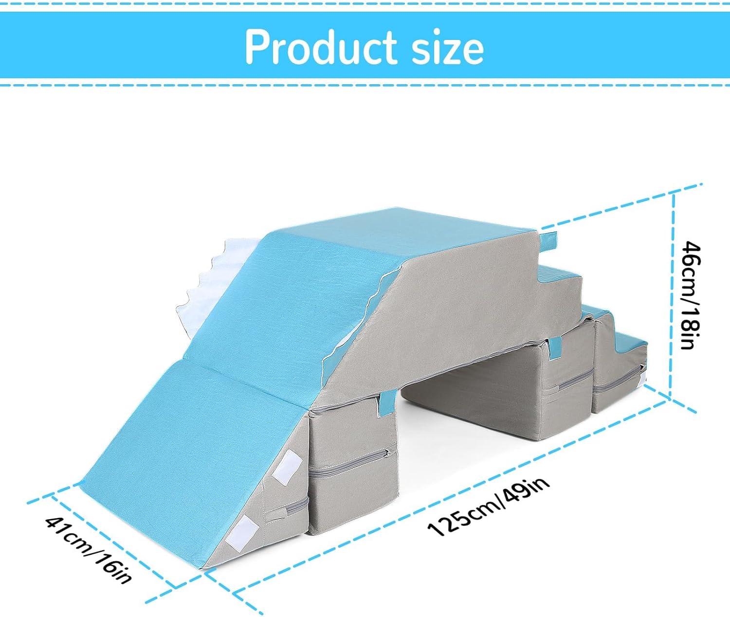 Toddler Foam Climbing Set with Stair Slide - Soft Indoor Play Equipment for Kids Ages3+ - Safe, Non-Toxic & Easy-to-Clean