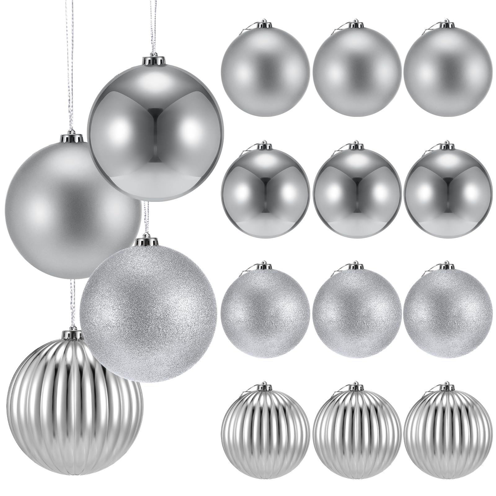 Suzile 12 Pcs 6 Inch Christmas Ball Ornaments Large Christmas Ornaments