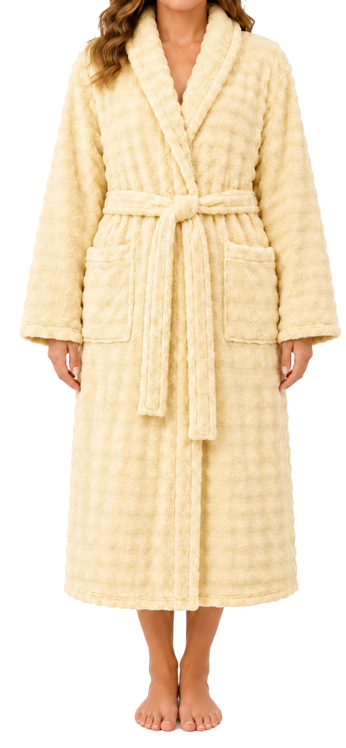 Peignoir de Bain épais Pour Femme Robe de Chambre Flanelle Chaud | Extra doux, absorbant, chaleur en peluche, serviettes Peignoirs pour femmes