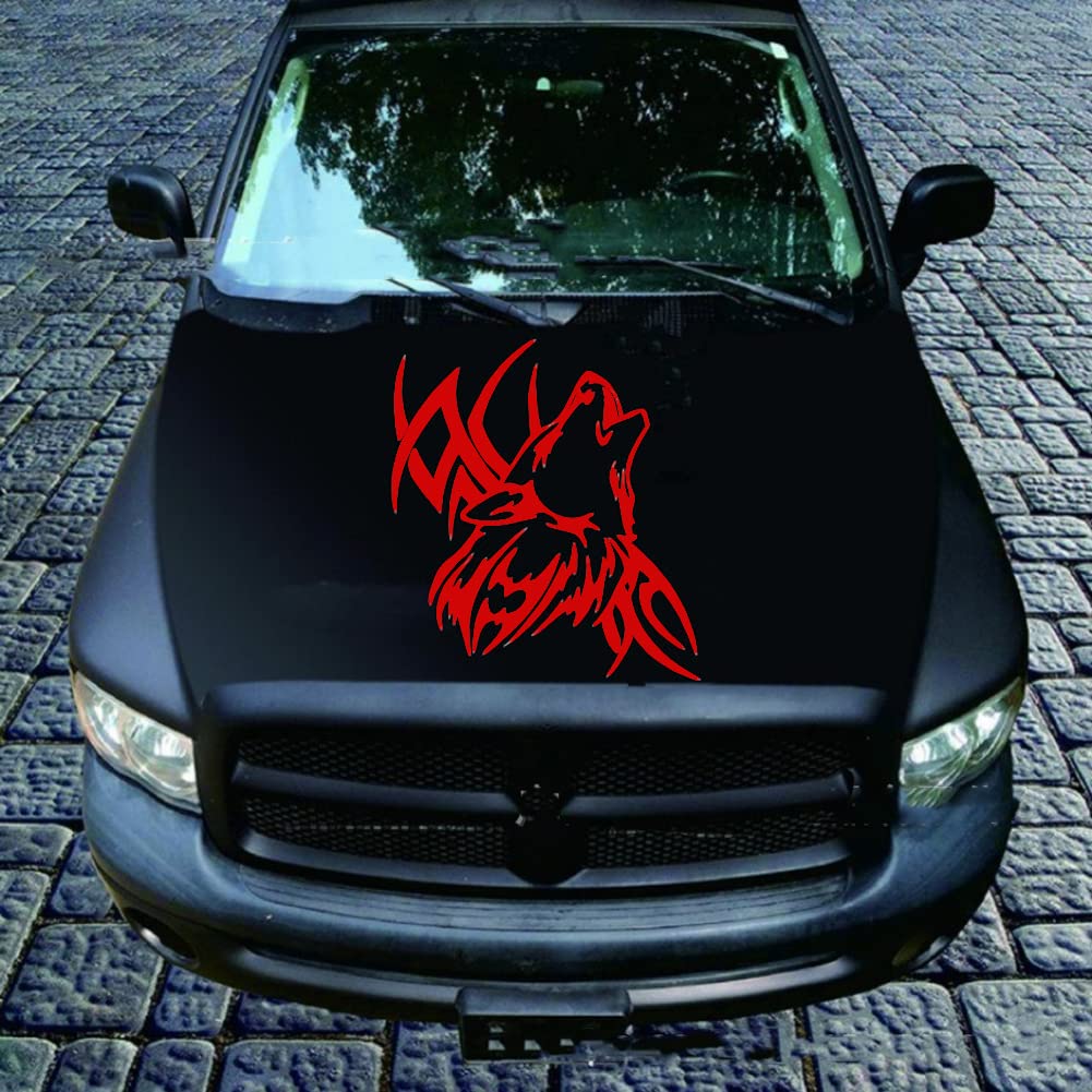 Autocollant Tête De Loup 3D Pour Capot De Voiture - 60x50 Cm, Vinyle PVC, Design Personnalisable, ISpchen - 6