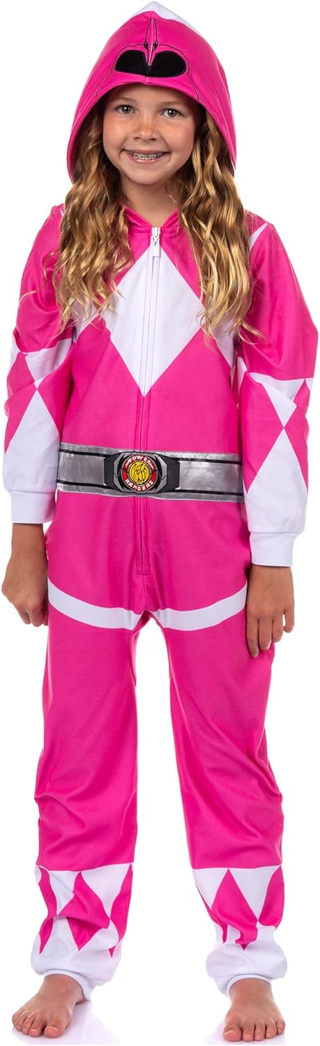 Mighty Morphin Power Rangers Kids All Character Union Suit Costume Sleep Pajama Loungewear